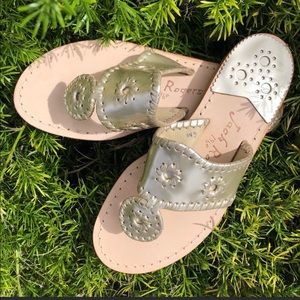 NWOT Jack Rogers Platinum Sandal